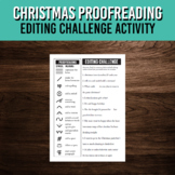 Christmas Punctuation and Grammar Proofreading Activity | 