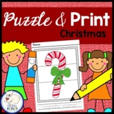 Christmas Activities | Puzzles & Printing Practice | Kinde