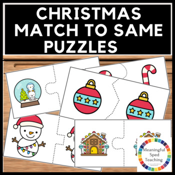 Preview of Christmas Puzzles Match to Same Printable Activity
