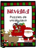 Christmas Puzzles Vocabulary (Spanish)