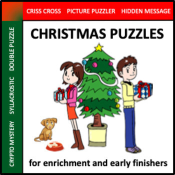 Preview of Christmas Puzzles - seasonal enrichment for early finishers