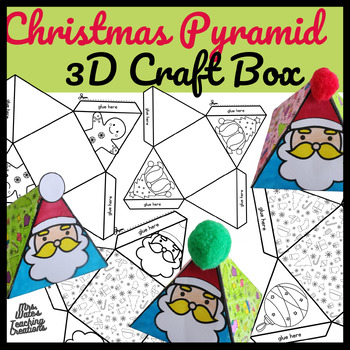 Preview of Christmas Pyramid 3D Box Templates: Christmas & Winter Crafts & Activities