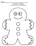 Christmas Q-Tip Dot A Gingerbread Man Tracer Page for Fine