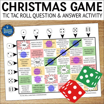 Christmas Question and Answer Conversations Dice Game by The Brighter ...