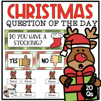 Preview of Christmas Question of the Day Graphing and Survey Questions