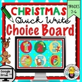 Christmas Quick Write Choice Board:  Digital writing promp