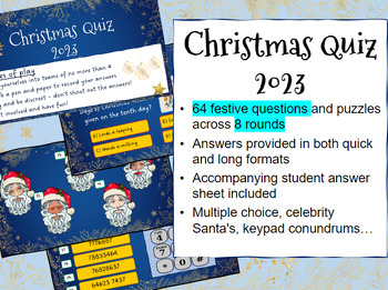 Preview of Christmas Quiz 2023