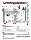Christmas Quiz - Crossword Puzzle (Question Words, Definitions)