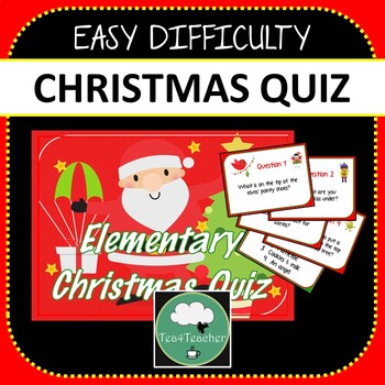 Preview of CHRISTMAS VACATION QUIZ PPT with Christmas Trivia Questions and Answers EASY