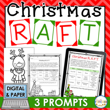 Preview of Christmas RAFT Creative Writing Activity | Digital | Distance Learning