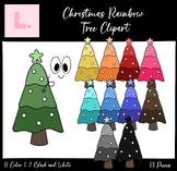 Christmas Rainbow Tree Clipart ($2 Deal)