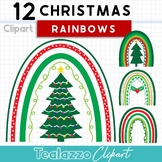 Christmas Rainbows Clipart for commercial use