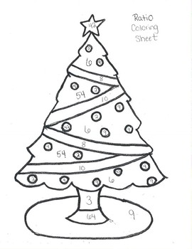 Christmas Ratio Coloring Sheet by Christina Schultz | TPT