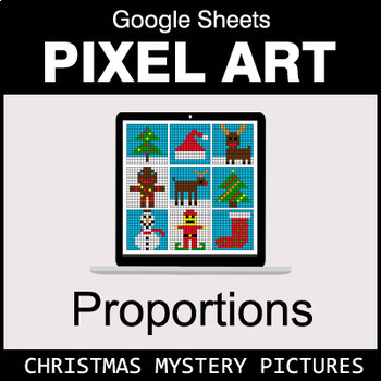 Preview of Christmas - Ratios & Proportions - Google Sheets Pixel Art