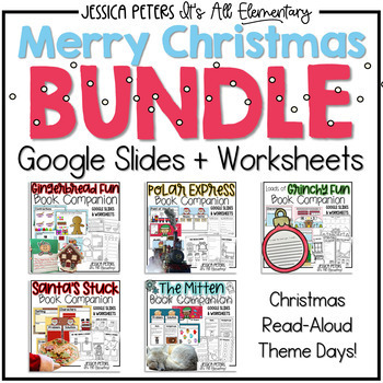 Preview of Christmas Activities | Read Aloud Days for K-2 | Google Slides PLUS Worksheets