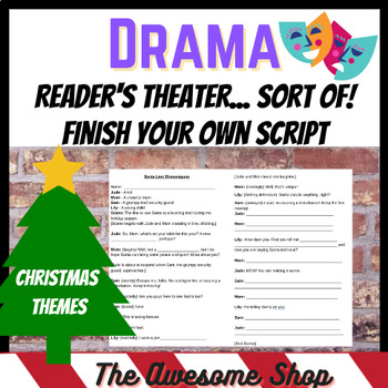 Preview of Christmas Reader's Theater One Page Scripts for Middle & High Drama