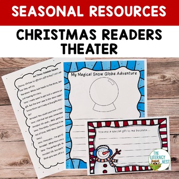 Preview of Christmas Reader’s Theater Script, Reading Fluency & Christmas Writing Prompts