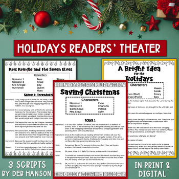 Preview of Christmas Readers' Theater Activity: 3 Holiday Scripts to Improve Fluency