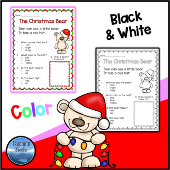 christmas activities christmas reading comprehension