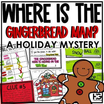 Preview of Christmas Reading Activities ESCAPE ROOM | Where is the Gingerbread Man?