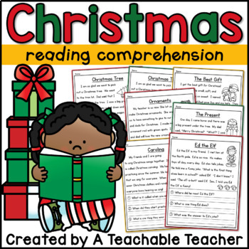 Christmas Reading Comprehension Worksheets by A Teachable Teacher