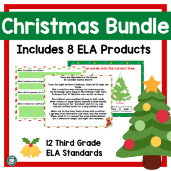 Preview of Christmas Reading Comprehension Activities | Christmas 3rd Grade Worksheets