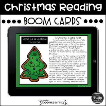Preview of Christmas Reading Comprehension Boom Cards™ - Digital