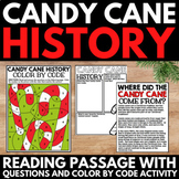 Christmas Reading Comprehension - Candy Cane History - Que