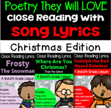 Christmas Reading Comprehension Close Reads Using Lyrics: Bundle