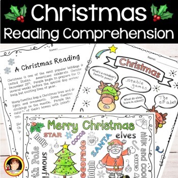 Preview of Christmas Reading Comprehension Passage | ESL Activities & Worksheets