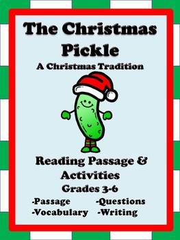 Preview of Christmas Reading Comprehension Passage -The Christmas Pickle