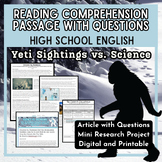 Christmas Reading Comprehension Passage with Questions for