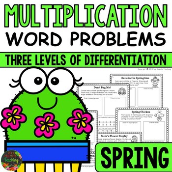 Preview of Multiplication Word Problems (Spring Multiplication Story Problems)