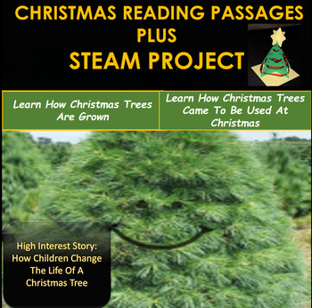 Preview of Christmas Close Reading Passages and STEAM Project