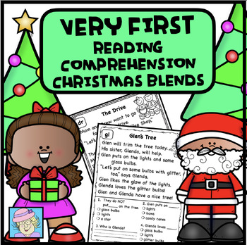 Preview of Christmas Reading Comprehension Passages First Grade Kindergarten