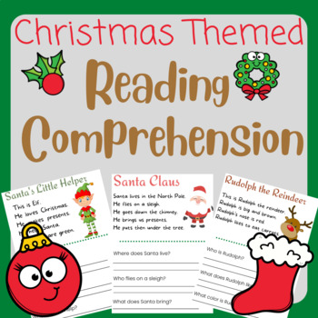 Christmas Reading Comprehension Passages-Kindergarten-1st Grade | TPT