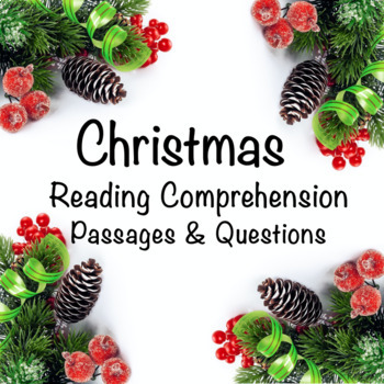 Preview of Christmas Reading Comprehension Passages & Questions for Middle School