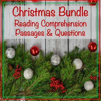 Preview of Christmas Reading Comprehension Passages & Questions Bundle