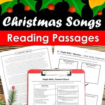 Preview of Christmas Reading Passages - Printable & Digital