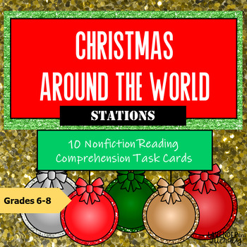 Preview of Christmas Reading Comprehension Task Cards