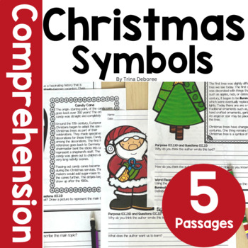 Preview of Christmas Reading Comprehension Passages and Questions Christmas Stocking & More