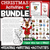 Christmas Reading Passages, Writing, Games Activities Bundle