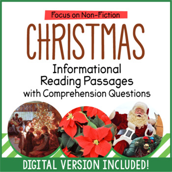 Preview of Christmas Reading Comprehension Passages - Distance Learning - Google Classroom