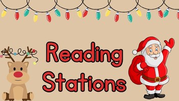 Preview of Christmas Reading Stations-EDITABLE
