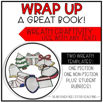 Preview of Christmas Reading Wreath Craftivity {Use with any fiction or non-fiction text}