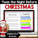 Christmas Reading and ELA Digital Activities | Twas the Ni