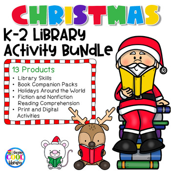Preview of Christmas Reading and Library Skills Activity Bundle