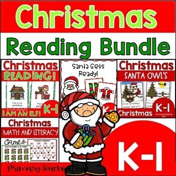 Preview of Christmas Reading bundle with 3 Guided Reading Stories and Literacy Activities