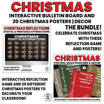 Preview of Christmas Reflection Game and Posters | BUNDLE