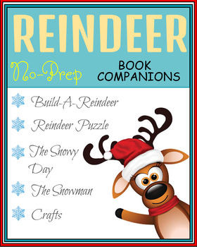 Preview of Christmas Reindeer Book Companion Task Cards